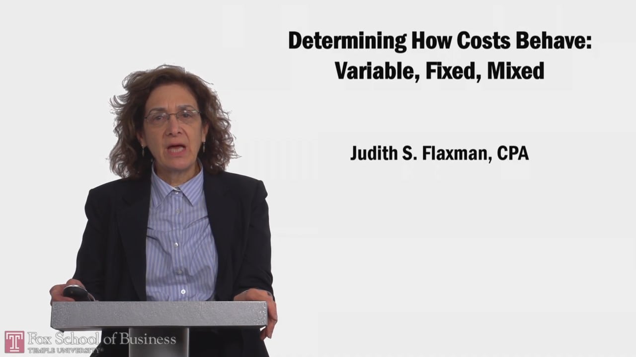 58159Determining How Costs Behave: Variable Fixed, Mixed