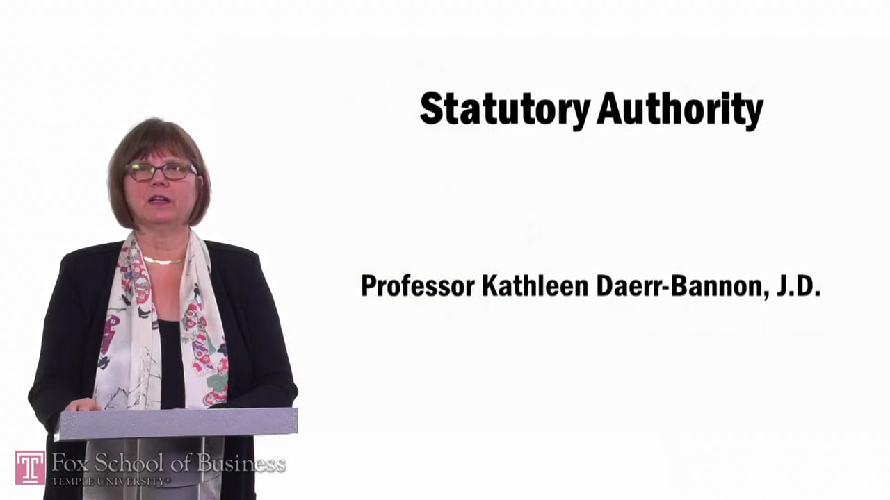 Statutory Authority