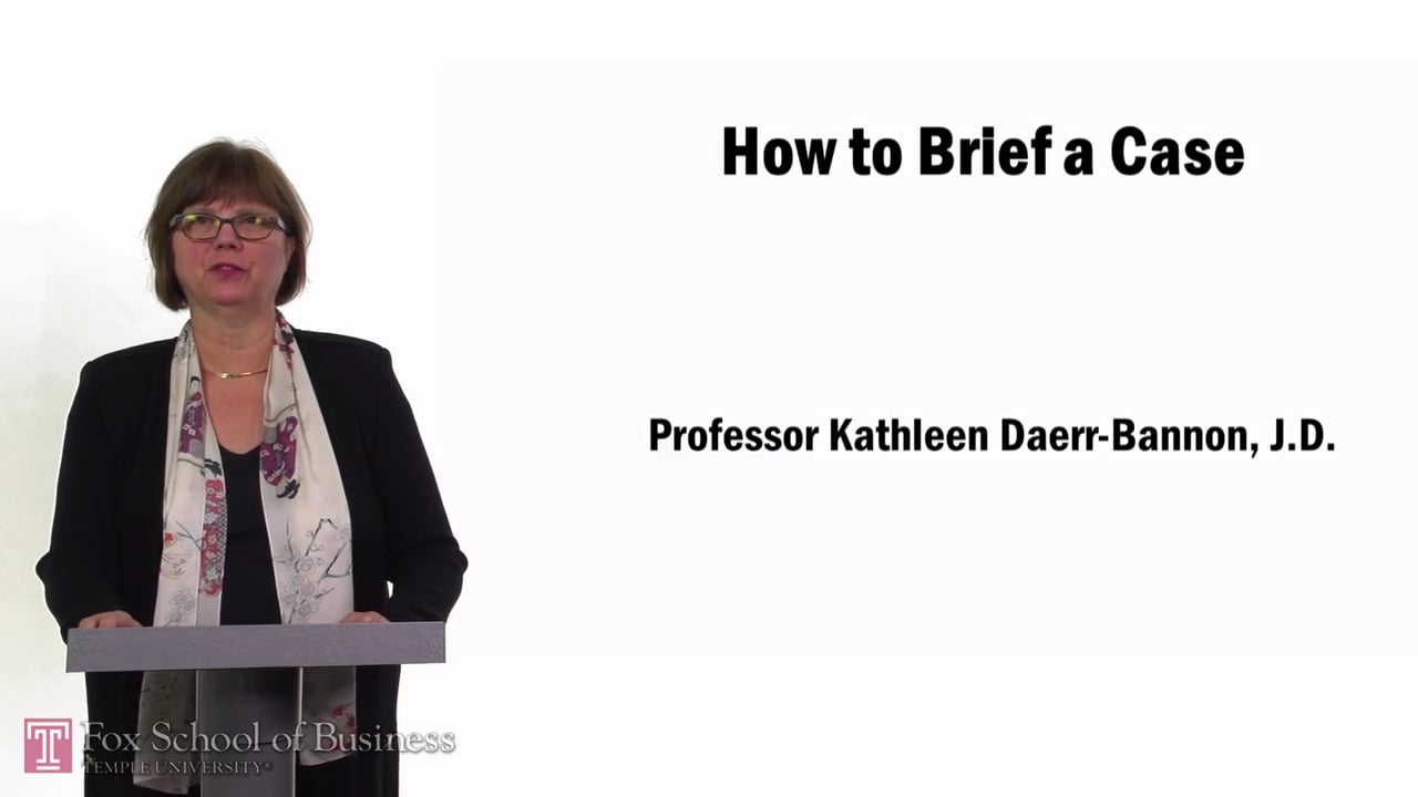 How to Brief a Case