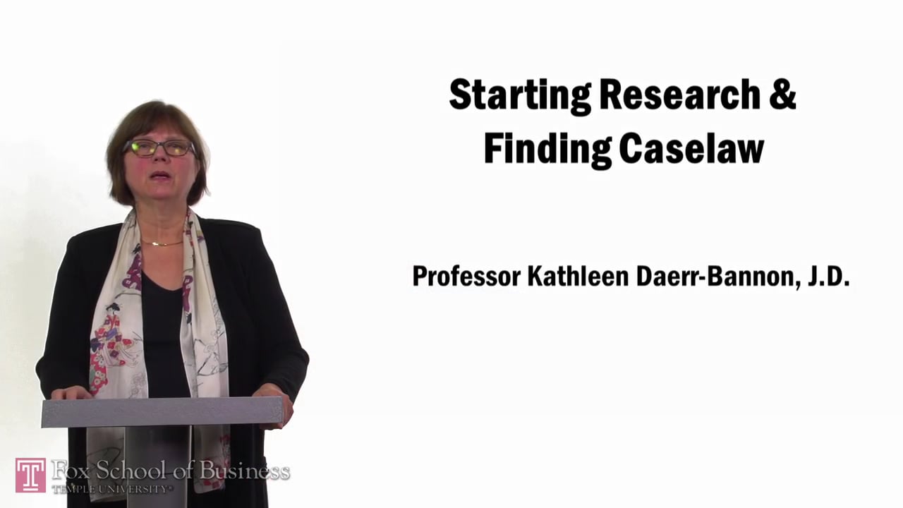 Login to view Starting Research & Finding Caselaw