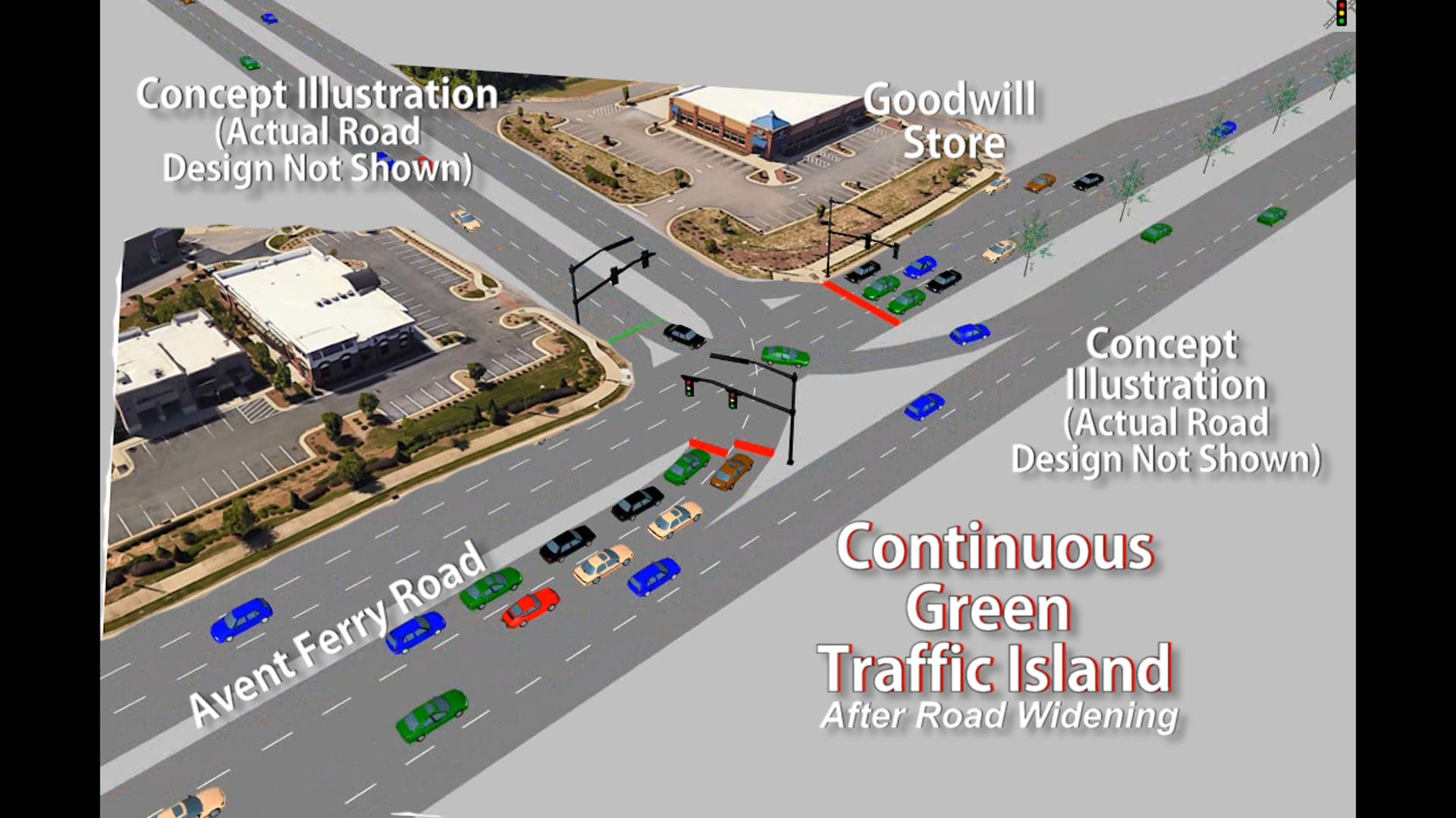 Continuous Green Traffic Island