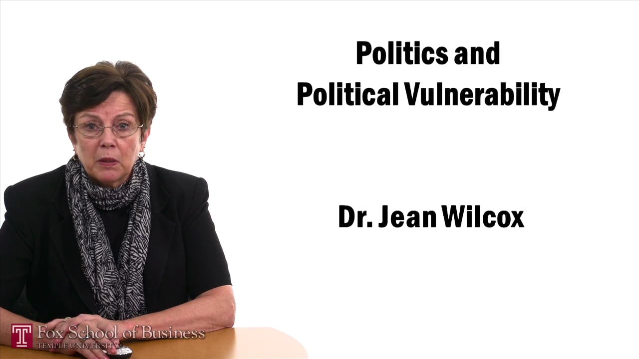 Politics and Political Vulnerability