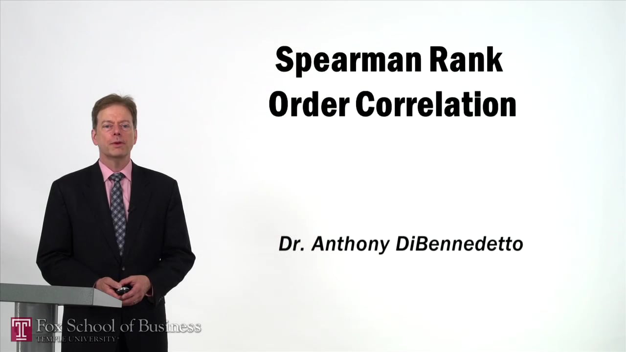 Spearman Rank Order Correlation