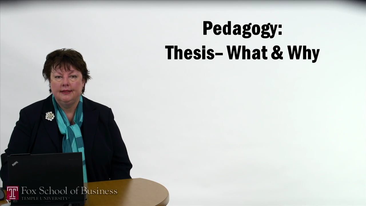 Pedagogy – Thesis