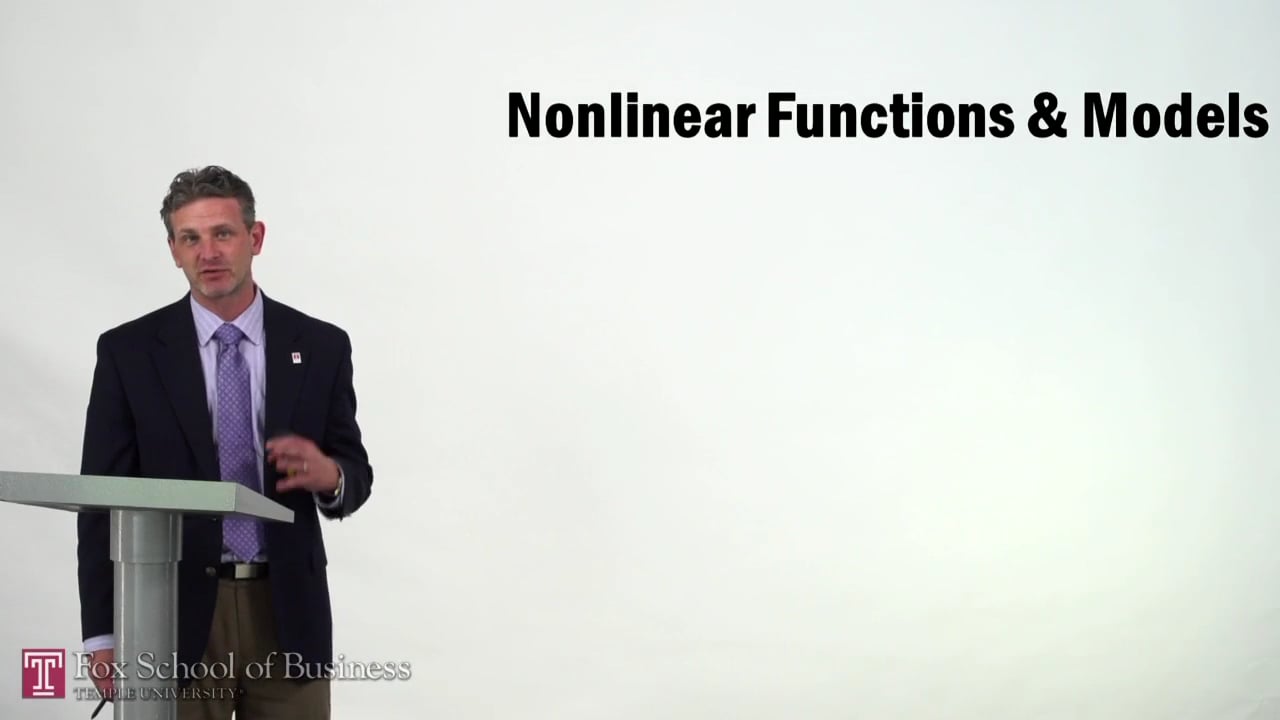 Nonlinear Functions and Models