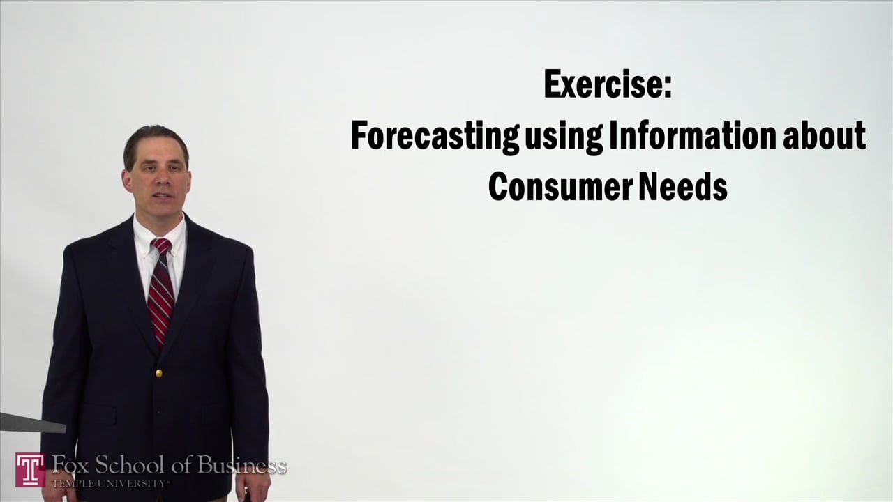 Login to view Forecasting V – Exercise – Forecasting Using Information About Consumer Needs