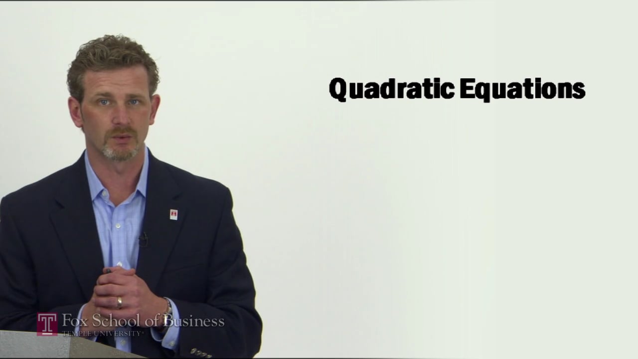 Quadratic Equations