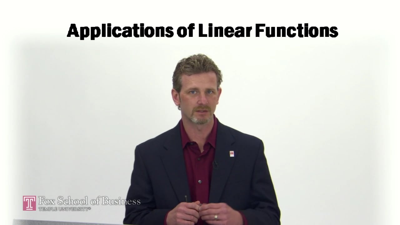 Business Applications of Linear Functions 