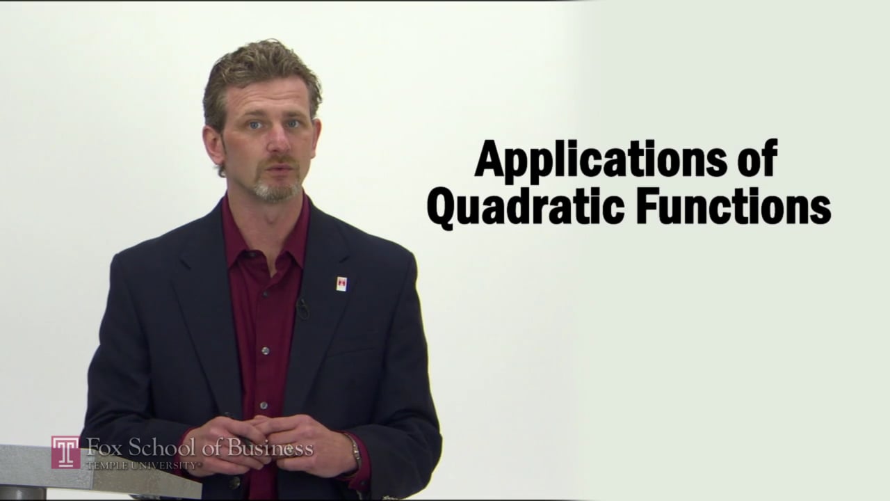 Applications of Quadratic Functions