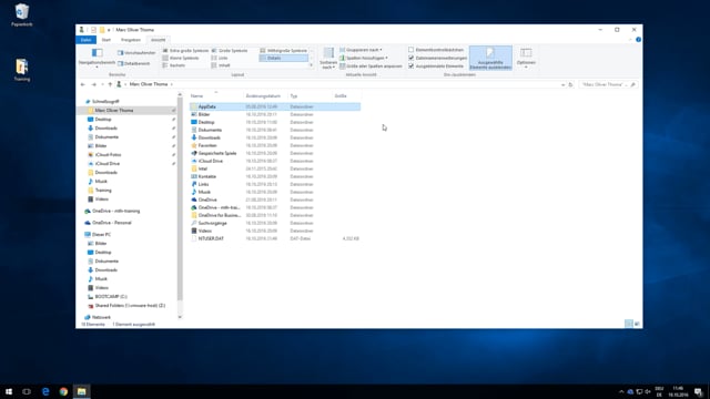 Windows Explorer - Dateinamenserweiterung, versteckte Dateien