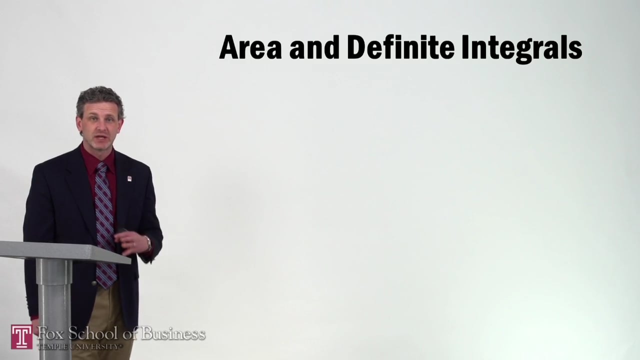 Area and Definite Integrals