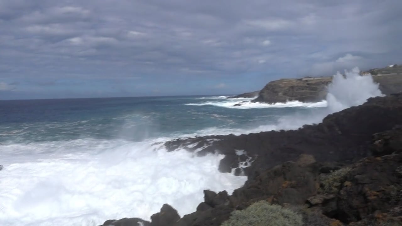 Huge Waves Pound Tenerife's North Shore