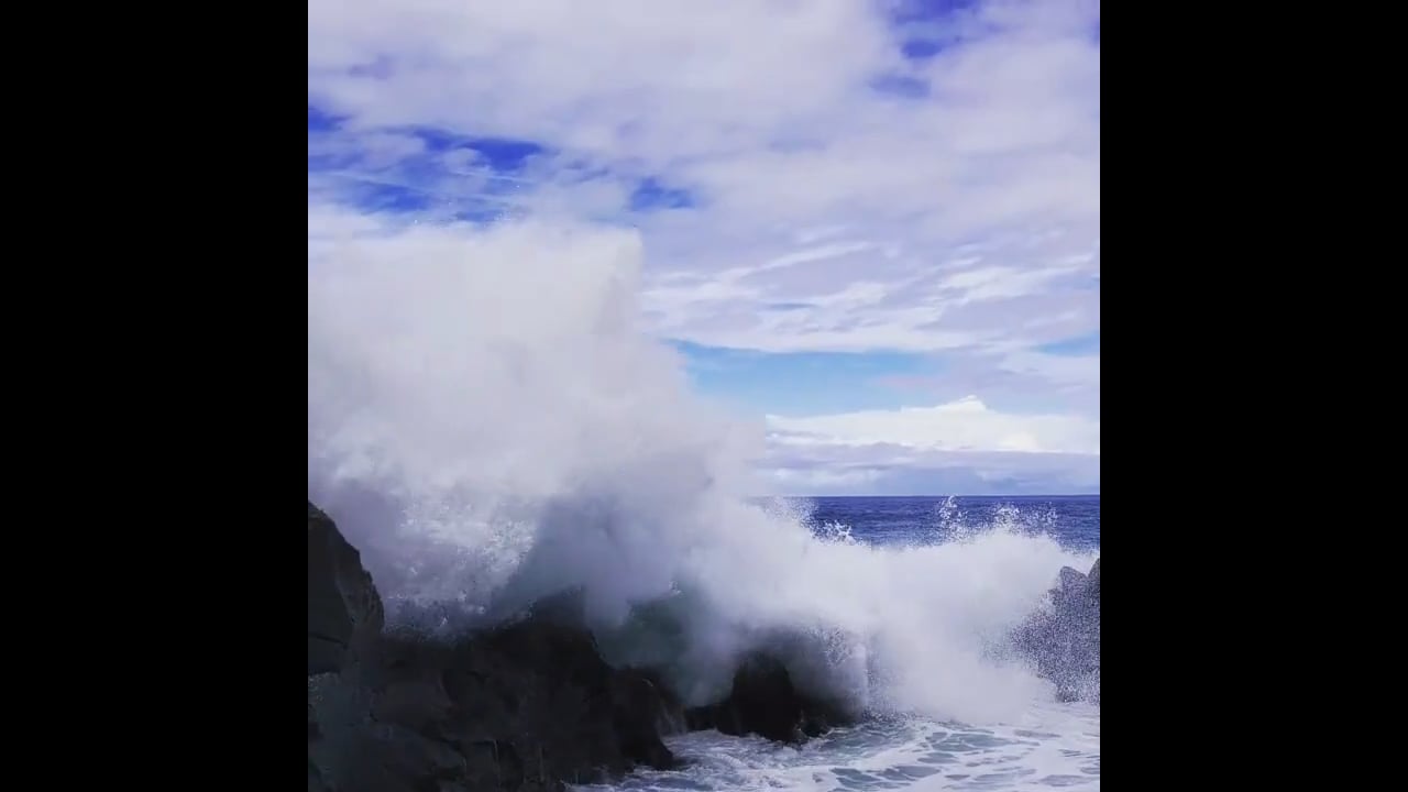 heavy surf at Charco de la Laja in Tenerife, Canary Islands, Spain