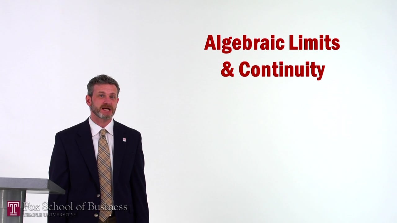 Algebraic Limits and Continuity