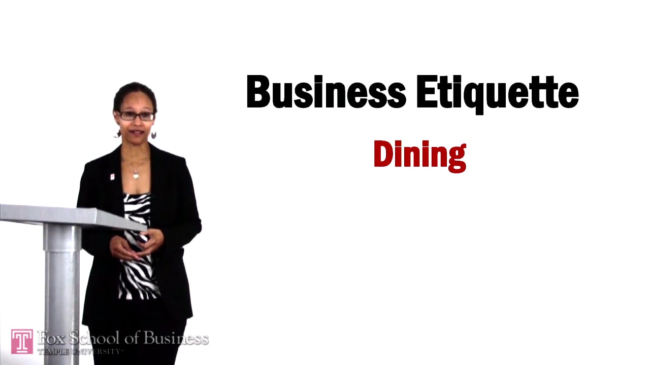 Business Etiquette Dining