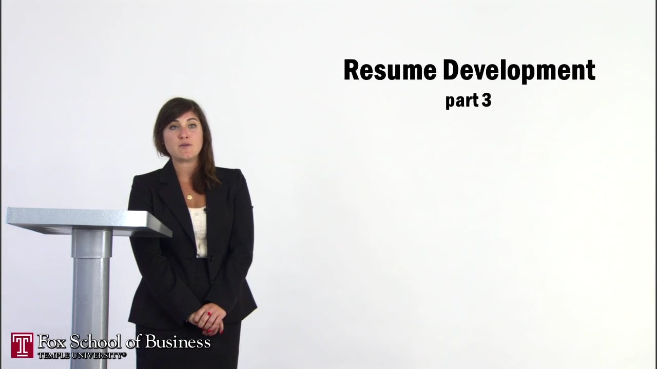 Login to view Resume Development III