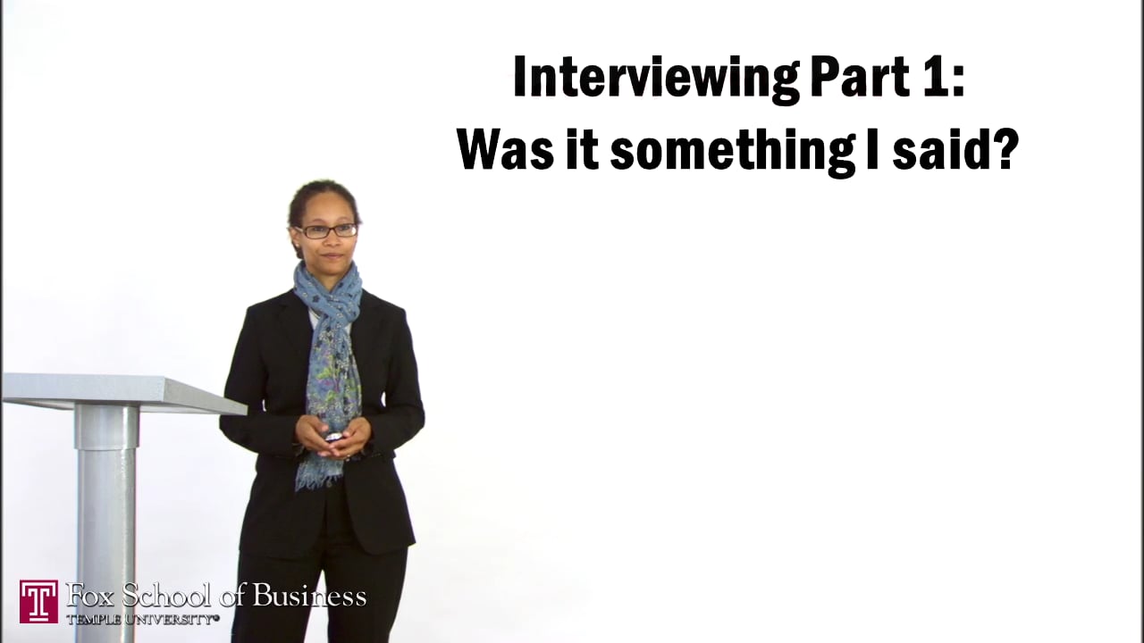 Interviewing I