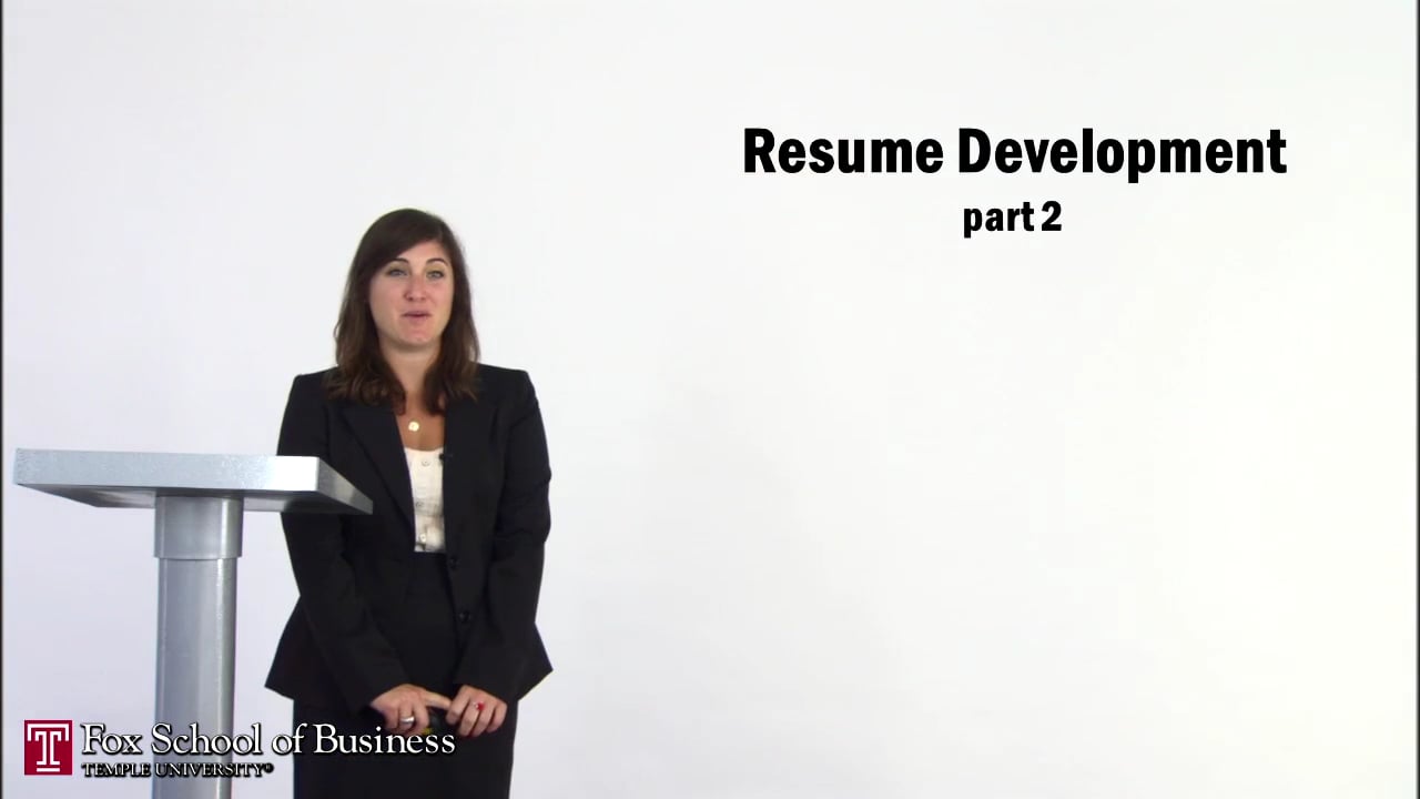 Resume Development II