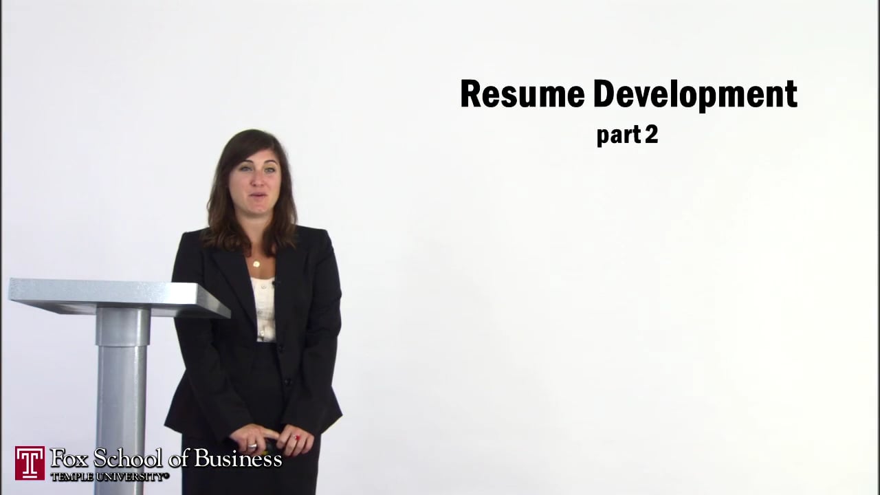 Login to view Resume Development II