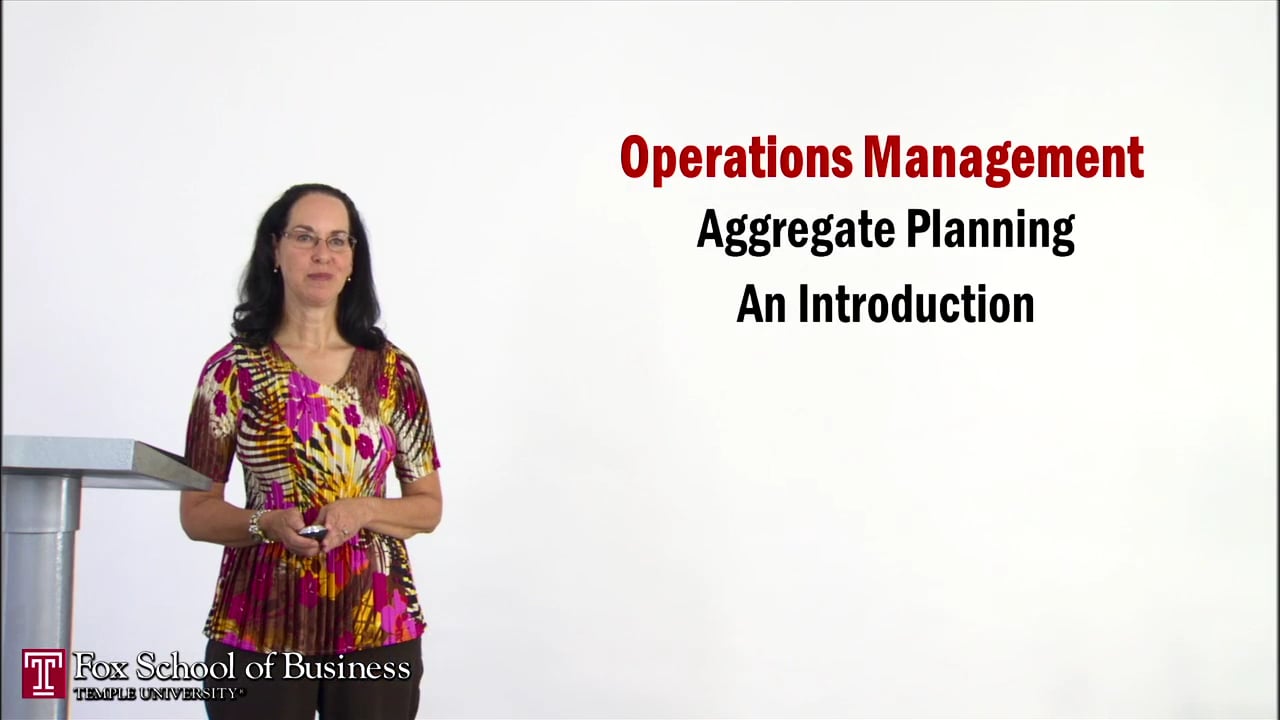 Aggregate Planning I