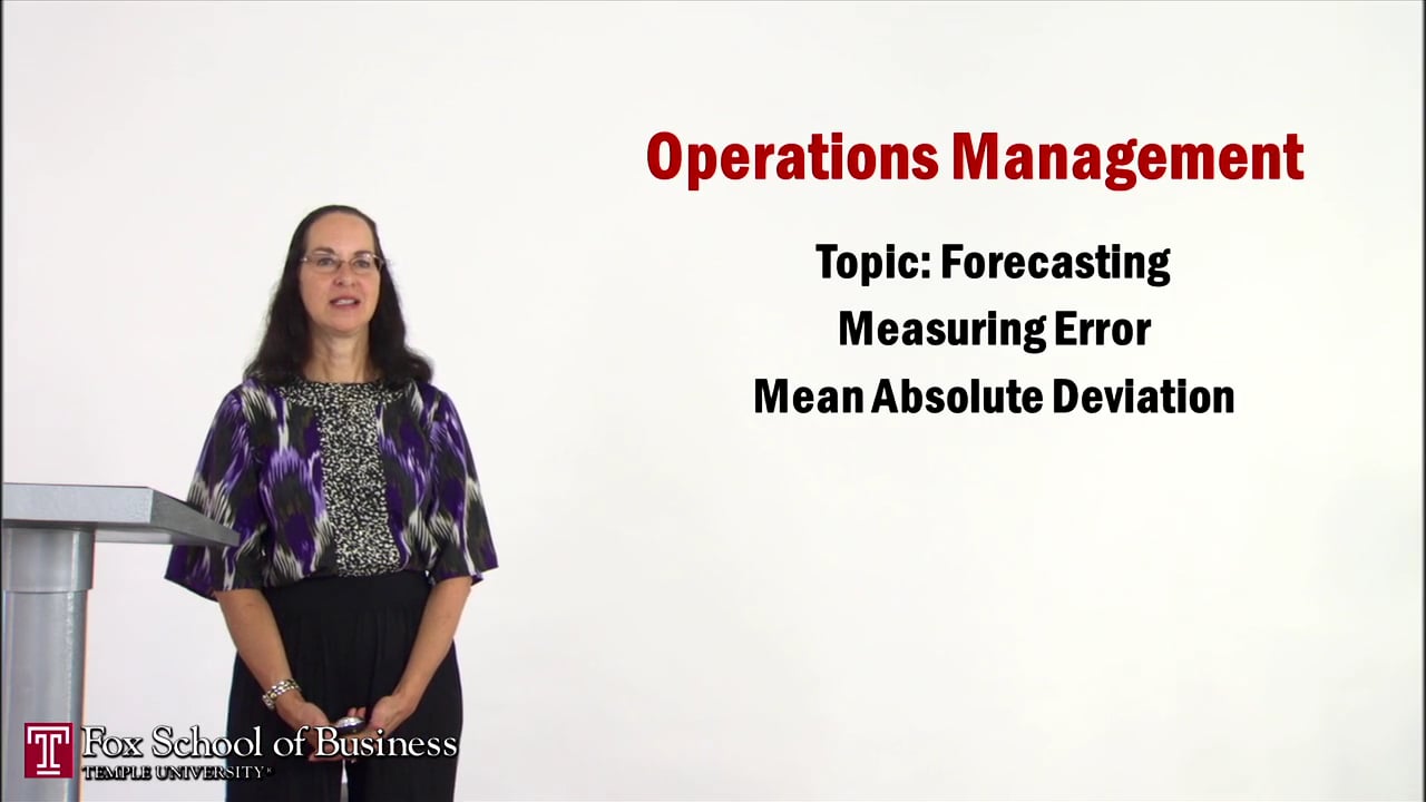 Login to view Forecasting Measuring Error Mean Absolute Deviation