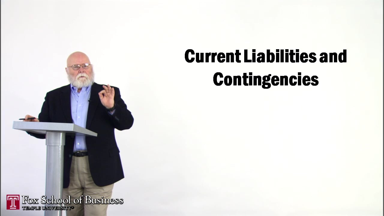 Current Liabilities and Contigencies I