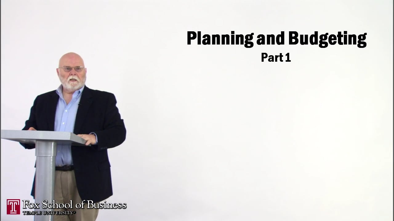 Planning and Budgeting I