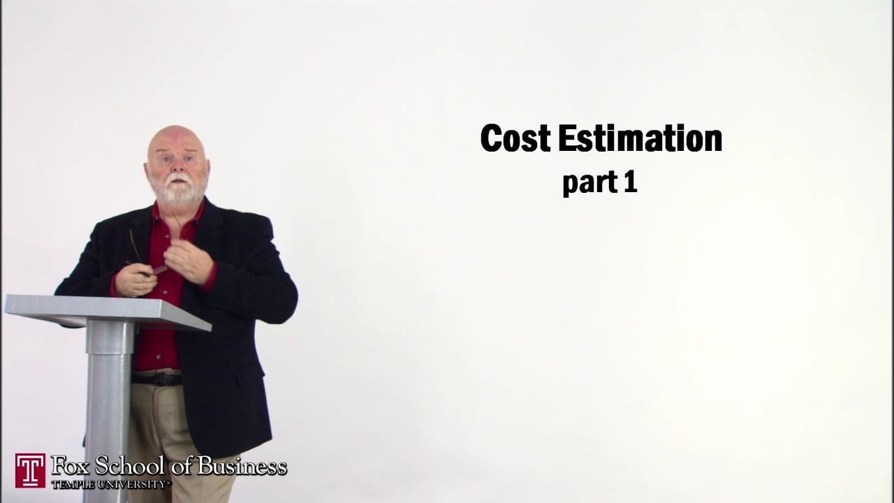 Cost Estimation I