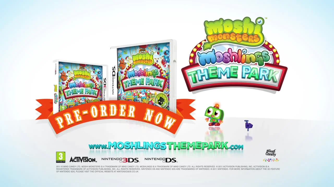Moshling Theme Park 3DS promo