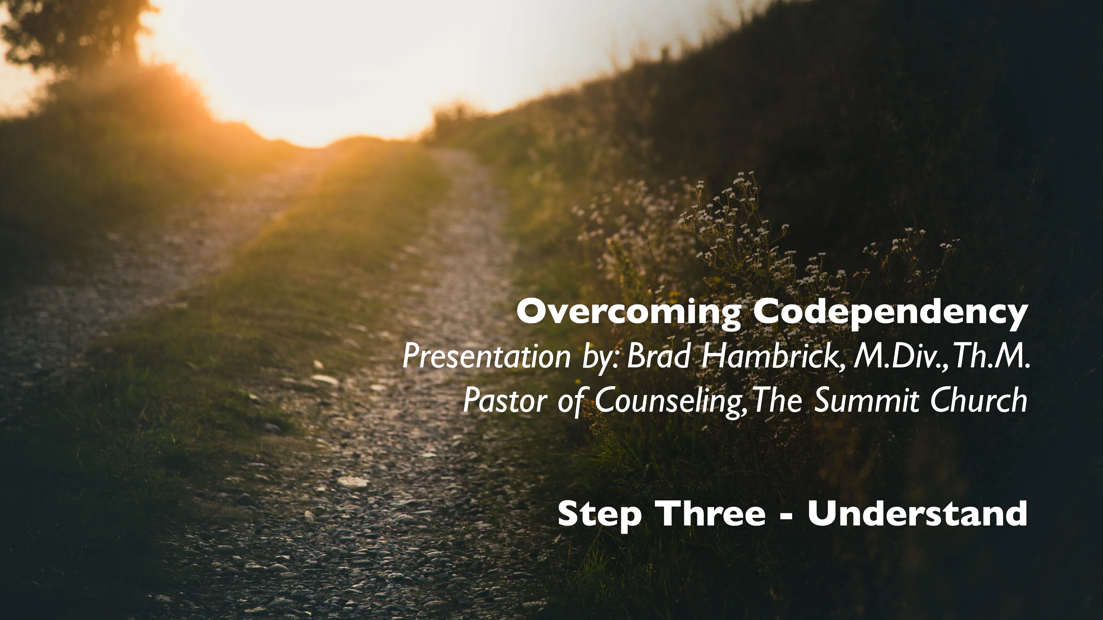 Overcoming Codependency - Step 3 on Vimeo