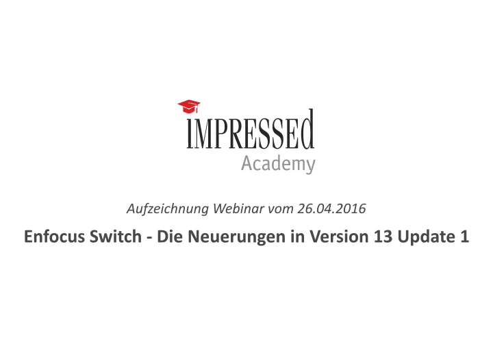 Enfocus Switch Die Neuerungen in Version 13 Update 1 inar on Vimeo