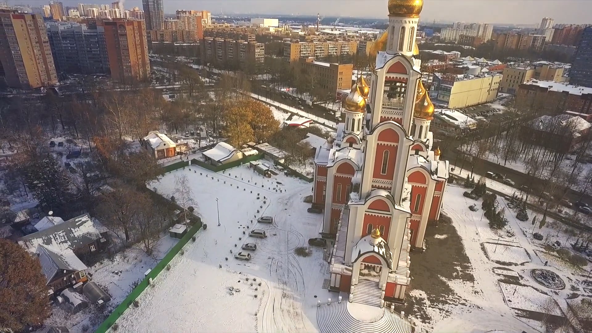 Храм Одинцово Георгия Победоносца зимой