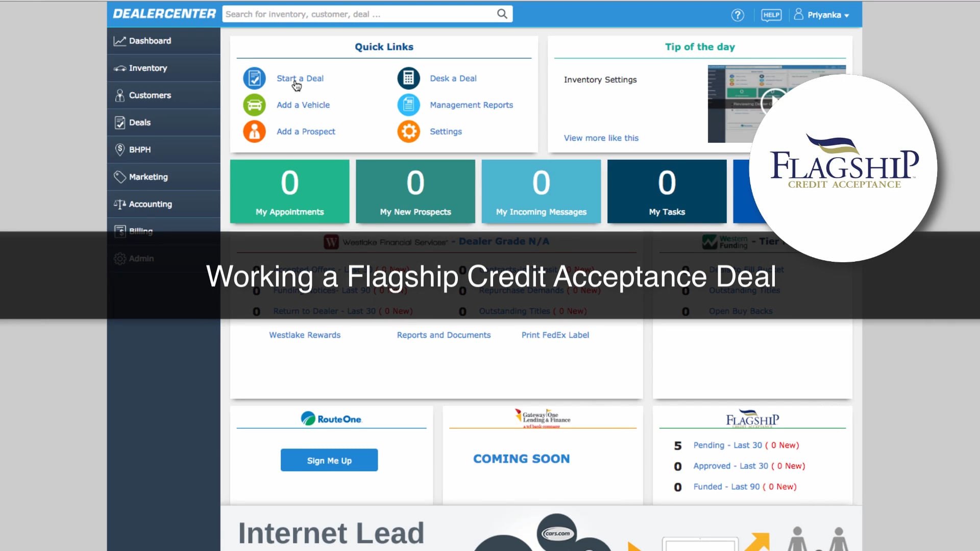 Working a Flagship Credit Acceptance Deal on Vimeo