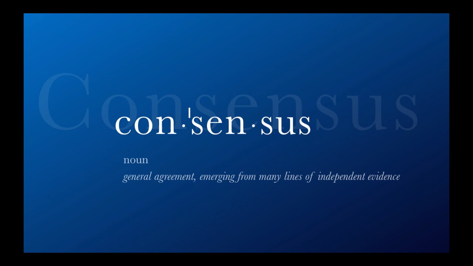 16. Scientific Consensus