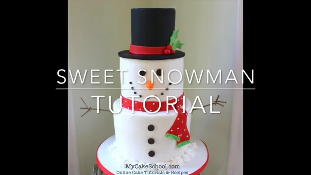 Buttercream Snowman Cake 