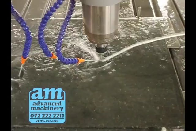 Machining Video: Marble Engraving on CNC Stone Router with Multi-Nozzle Water Cooling