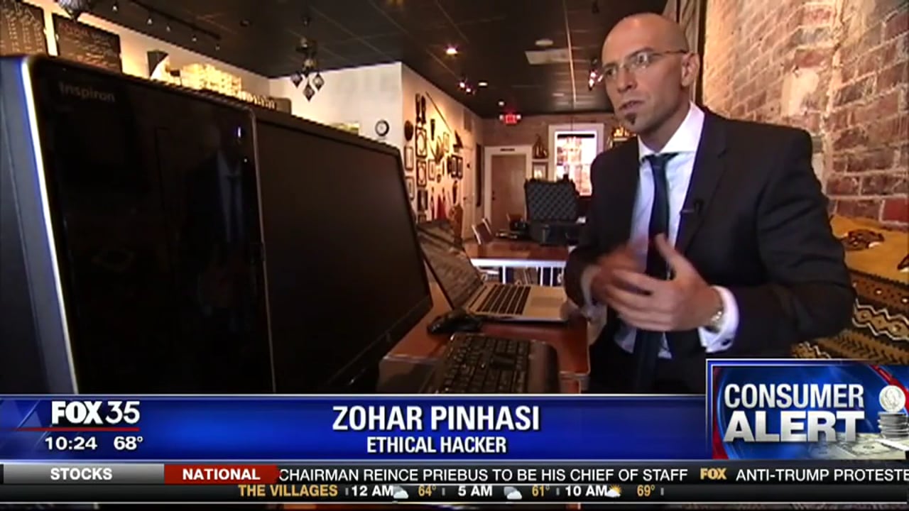 MonsterCloud's C.E.O - Zohar Pinhasi interviewed by "FOX" : Cyber crooks aim for your information with misplaced USB scam