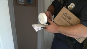 Red Cross Provides Smoke Detectors for Waco Fire to Install