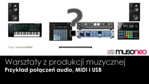 Przykład połączeń audio MIDI USB