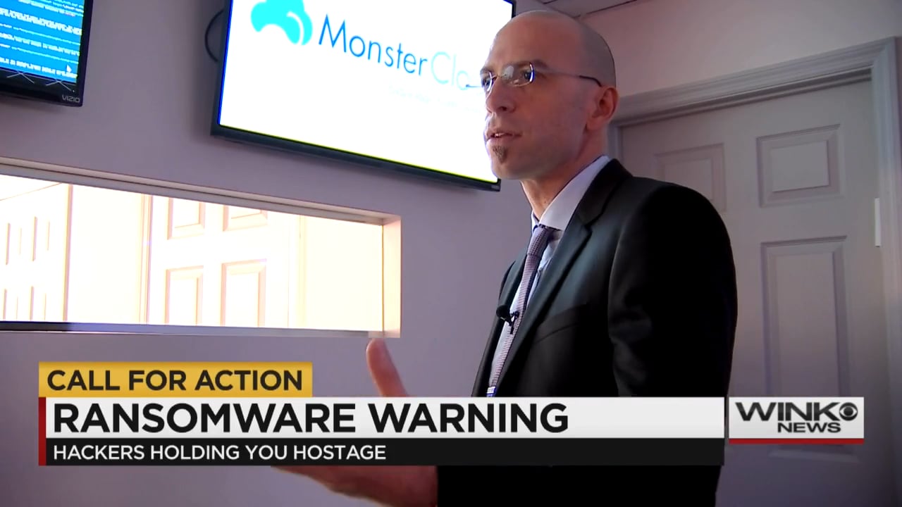 MonsterCloud’s CEO Zohar Pinhasi interviewed by “CBS”:  "IT" threat  - Ransomware virus effects small business