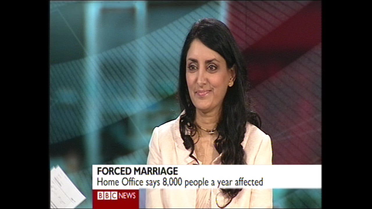 Aneeta Prem on BBC News talking about Forced Marriage