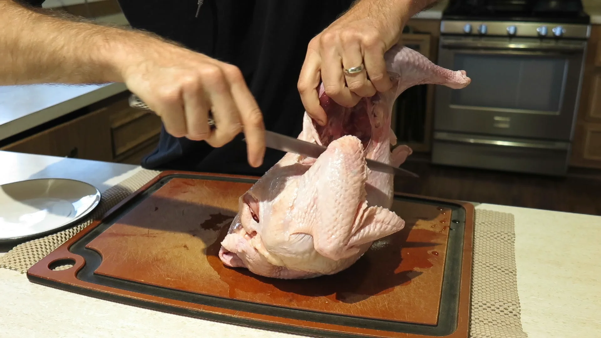 How To Cut A Turkey In Half 