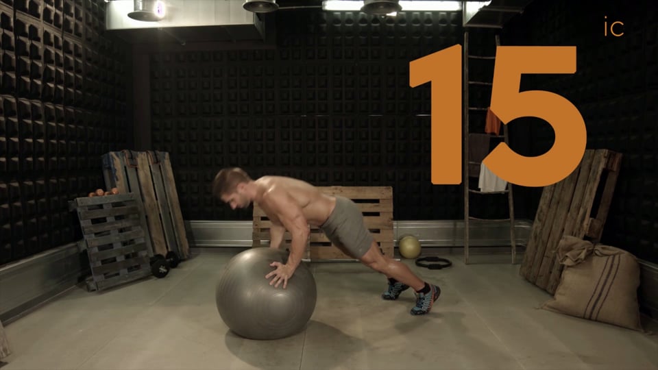 Press Cerrado Sobre Fitball