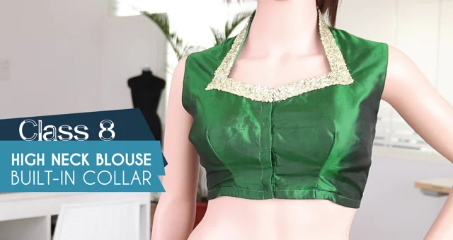 High Neck Sleeveless Blouse Design, Full Cutting And Stitching Video