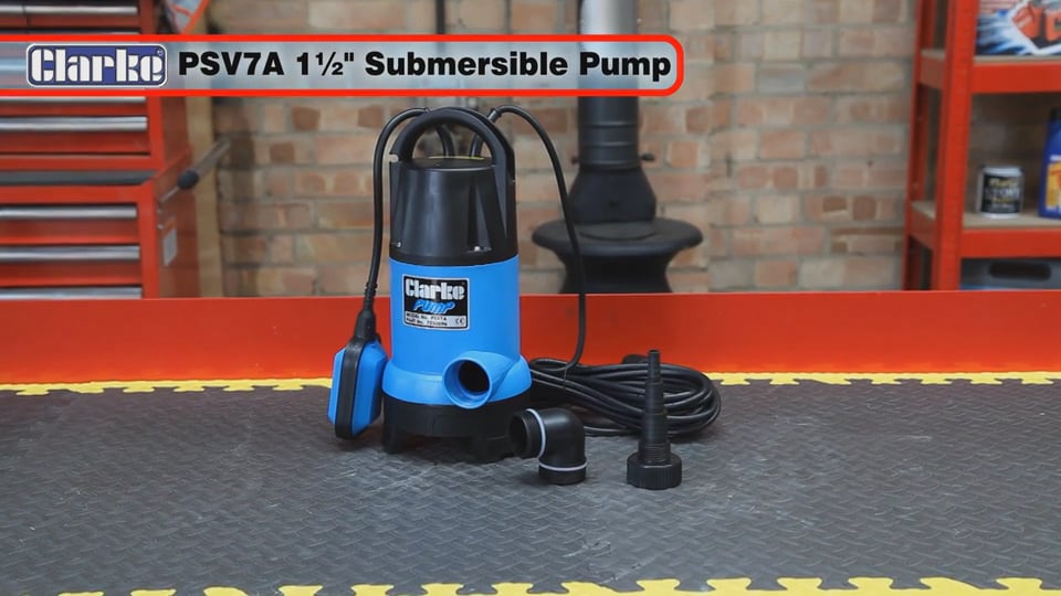 Clarke PSV7A 750W Submersible Pump With Folding Base on Vimeo