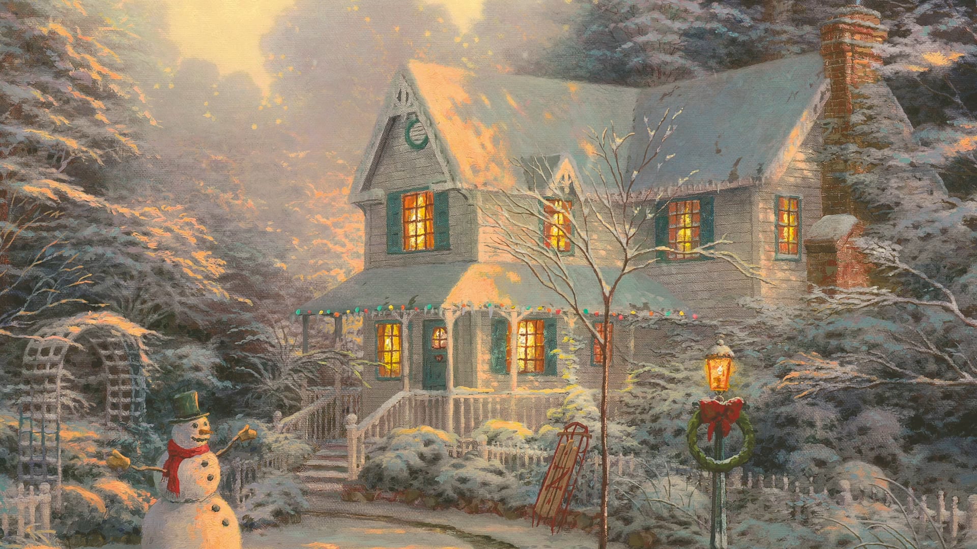 Thomas kinkade die weihnachtshütte