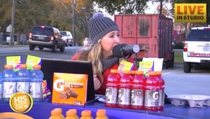 Young Ladies Stop by with Donations for Firemen