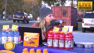 Young Ladies Stop by with Donations for Firemen