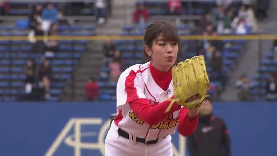 【マリーンズ・スーパーマリンフェスタ】「神スイング」稲村亜美さん対平沢の一打席真剣勝負!! 2016/11/23