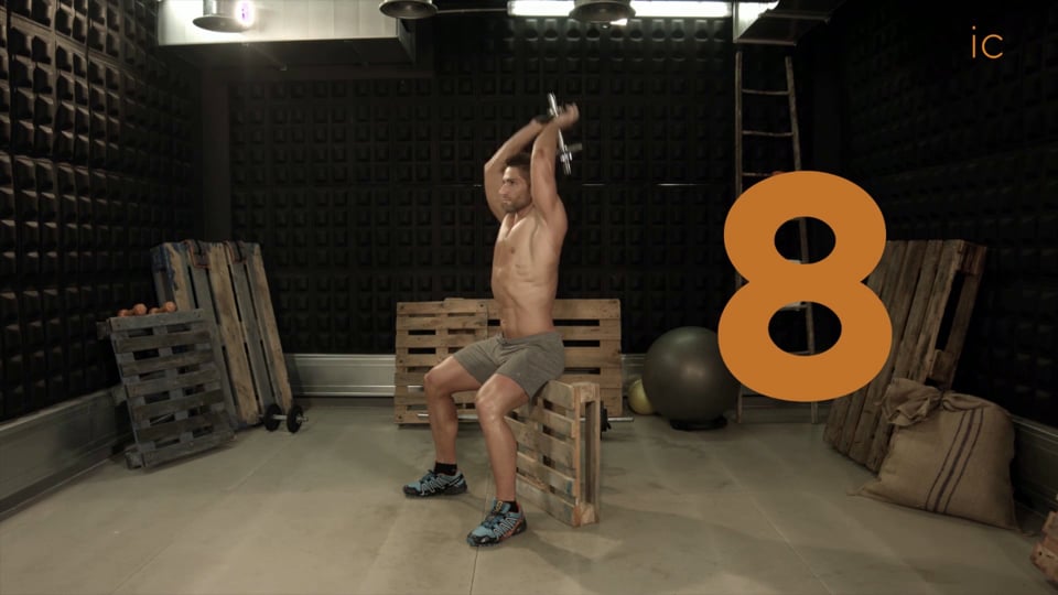 Extensión Superior Tríceps Mancuerna